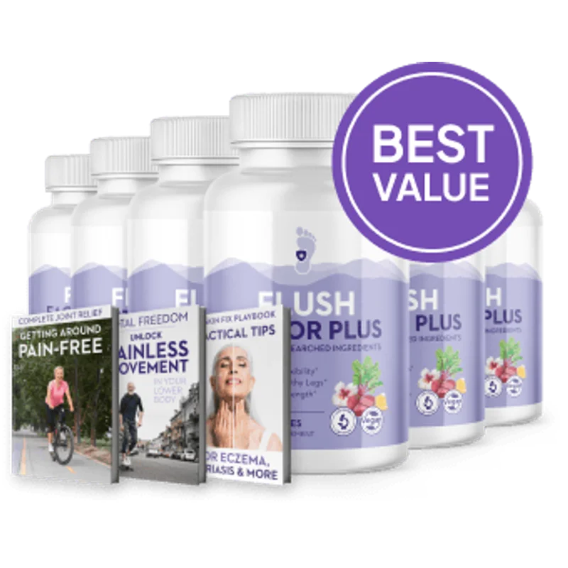 Flush Factor Plus Joint & Mobility Support — 6 Bottle / 180 Day Pack